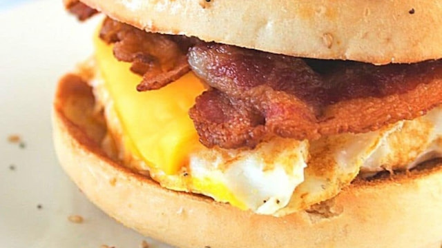 Bacon, Egg and Cheese on Bagel