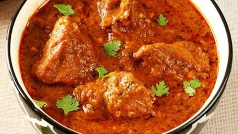 lamb with smoked tomato and basil