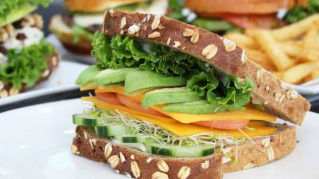 English Cheddar Avocado Sandwich.