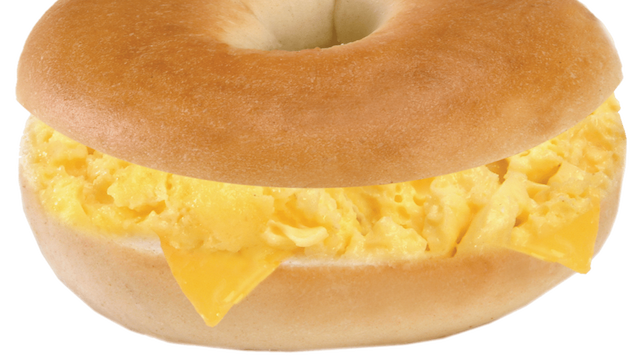 Egg and cheese on Bagel