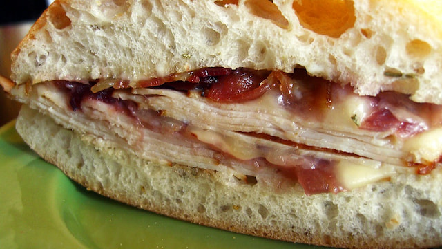 Roasted Turkey and Bacon Panini